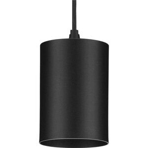 Progress Lighting P550099-031-30 5IN CYL RNDS Cylinder, Black, 7.25x5.00x5.00